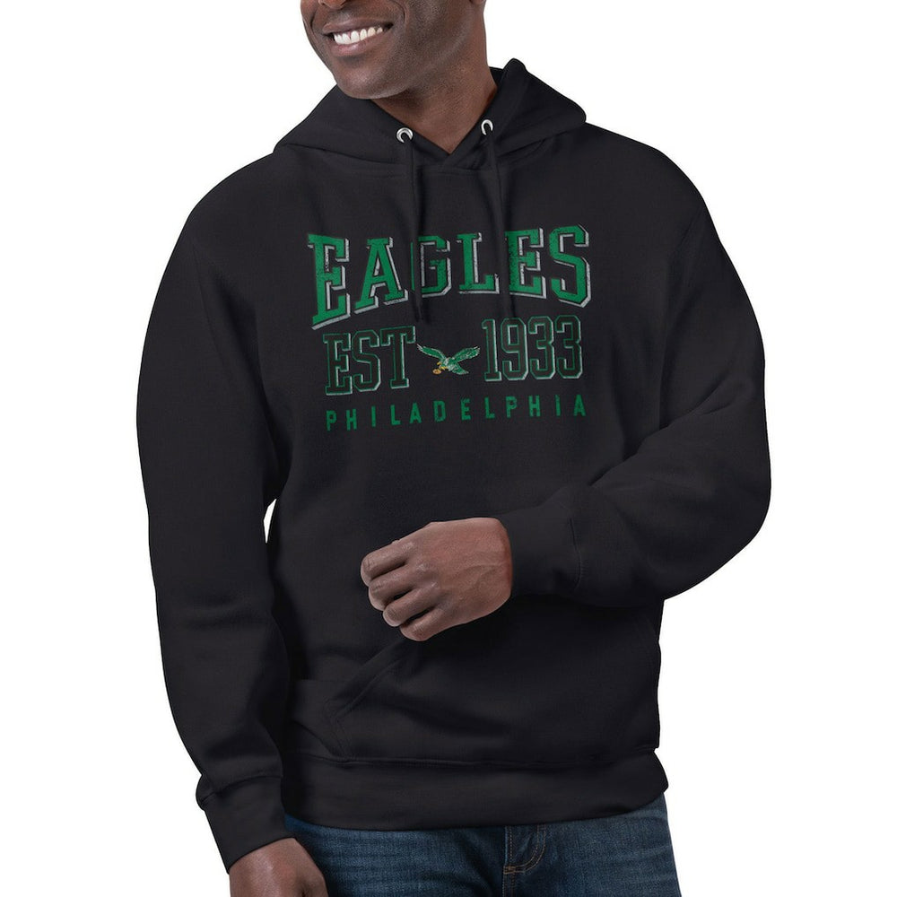 Philadelphia Eagles Starter Unisex Retro Pullover Hoodie - Black outlet