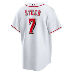 Spencer Steer Cincinnati Reds Home Replica Jersey White