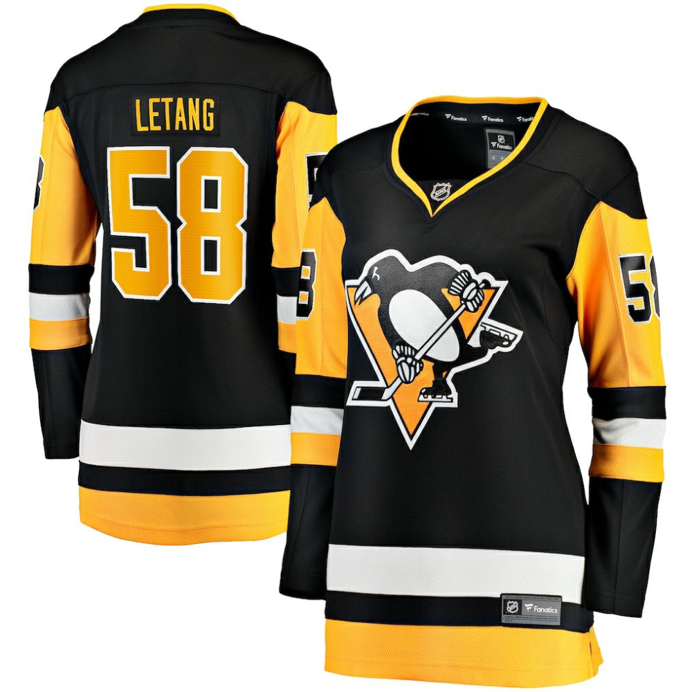 Kris Letang Pittsburgh Penguins Fanatics Women's Home Breakaway Player Jersey - Black Jerseys