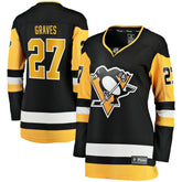 Ryan Graves Pittsburgh Penguins Fanatics Women's Home Breakaway Player Jersey - Black Jerseys