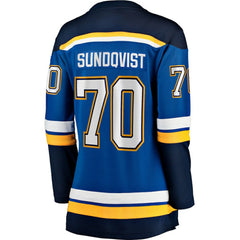 Oskar Sundqvist St. Louis Blues Fanatics Women's Home Breakaway Player Jersey - Blue Jerseys