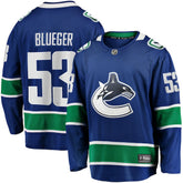 Teddy Blueger Vancouver Canucks Fanatics Home Breakaway Jersey - Blue Jerseys