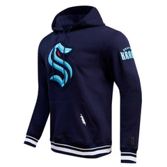 Seattle Kraken Pro Standard Retro Classic Fleece Pullover Hoodie - Deep Sea Blue Hoodies