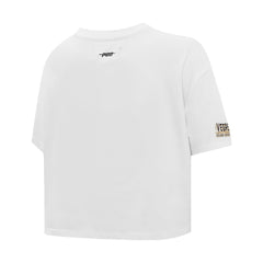 Vegas Golden Knights Pro Standard Women's Boxy Script Tail Cropped T-Shirt - White T-shirts