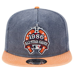 Houston Astros 1986 MLB All-Star Game Pigment Dye Golfer Snapback Hat Navy/Orange
