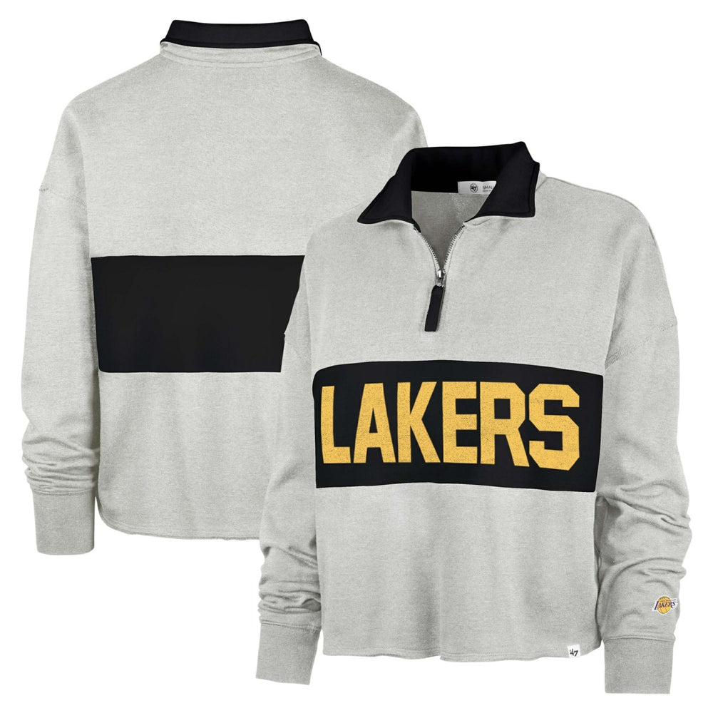 Los Angeles Lakers '47 Women's Breakthrough Remi Quarter-Zip Jacket - Heather Gray online