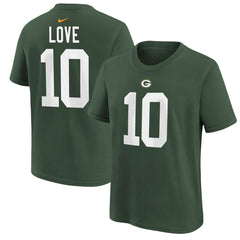 Jordan Love Green Bay Packers Youth Player Name & Number T-Shirt - Green discount