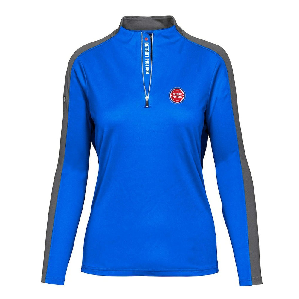 Detroit Pistons Levelwear Women's Remi Insignia Core Quarter-Zip Pullover Top sale - Blue sale