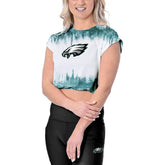 Philadelphia Eagles Certo Women's Cropped Framework T-Shirt - White on sale
