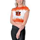 Cincinnati Bengals Certo Women's Cropped Framework T-Shirt - White for sale