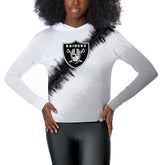 Las Vegas Raiders Certo Women's Rundown Lightweight Pullover Hoodie - White sale