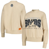 San Antonio Spurs Qore Women's Oversized Cozy Mock Neck Pullover Sweatshirt - Cream online