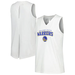 Golden State Warriors Levelwear Women's Paisley Peekaboo Tank Top sale - White sale