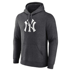 New York Yankees Personalized Monochrome Name & Number Pullover Hoodie Charcoal