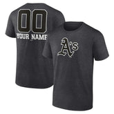 Athletics Personalized Monochrome Name & Number T-Shirt Charcoal