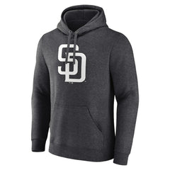San Diego Padres Personalized Monochrome Name & Number Pullover Hoodie Charcoal