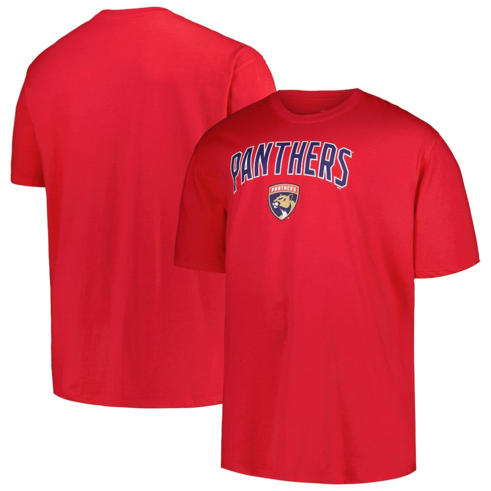 Florida Panthers Profile Big & Tall Arch Over Logo T-Shirt - Red T-shirts