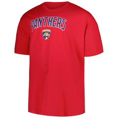 Florida Panthers Profile Big & Tall Arch Over Logo T-Shirt - Red T-shirts