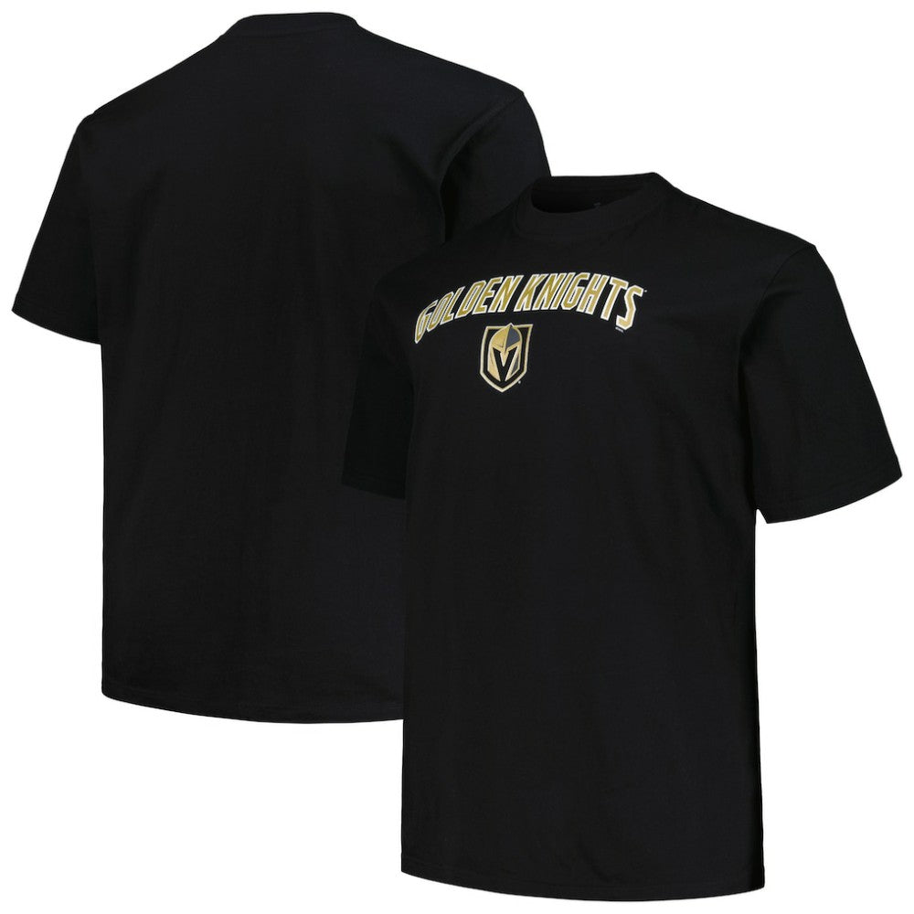 Vegas Golden Knights Profile Big & Tall Arch Over Logo T-Shirt - Black T-shirts