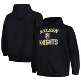 Vegas Golden Knights Profile Big & Tall Arch Over Logo Pullover Hoodie - Black Hoodies