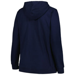 Seattle Kraken Profile Women's Plus Size Arch Over Logo Pullover Hoodie - Deep Sea Blue Hoodies