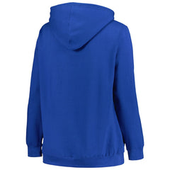 Tampa Bay Lightning Profile Women's Plus Size Arch Over Logo Pullover Hoodie - Blue Hoodies