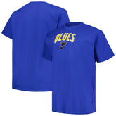 St. Louis Blues Profile Big & Tall Arch Over Logo T-Shirt - Blue T-shirts