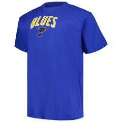 St. Louis Blues Profile Big & Tall Arch Over Logo T-Shirt - Blue T-shirts