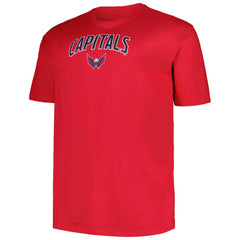 Washington Capitals Profile Big & Tall Arch Over Logo T-Shirt - Red T-shirts