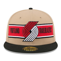 Portland Trail Blazers 2024 NBA Draft 59FIFTY Fitted Hat - Tan/Black shop