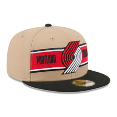 Portland Trail Blazers 2024 NBA Draft 59FIFTY Fitted Hat - Tan/Black shop