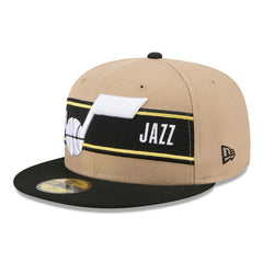 Utah Jazz 2024 NBA Draft 59FIFTY Fitted Hat - Tan/Black discount