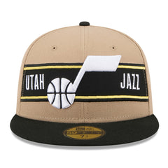 Utah Jazz 2024 NBA Draft 59FIFTY Fitted Hat - Tan/Black discount