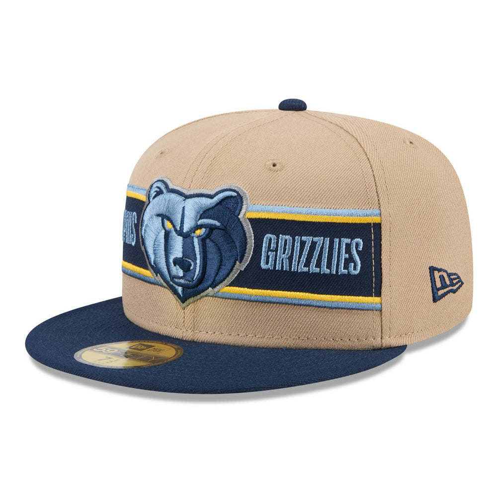 Memphis Grizzlies 2024 NBA Draft 59FIFTY Fitted Hat - Tan/Navy discount