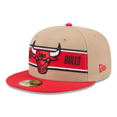 Chicago Bulls 2024 NBA Draft 59FIFTY Fitted Hat - Tan/Red for sale