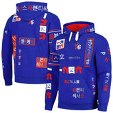 Philadelphia 76ers FISLL Unisex Multi-Language Pullover Hoodie - Royal cheap