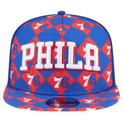 Philadelphia 76ers Seeing Diamonds A-Frame Trucker 9FIFTY Snapback Hat - Royal on sale