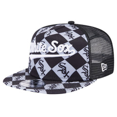 Chicago White Sox Seeing Diamonds A-Frame Trucker 9FIFTY Snapback Hat Black