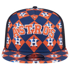 Houston Astros Seeing Diamonds A-Frame Trucker 9FIFTY Snapback Hat Navy