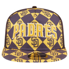 San Diego Padres Seeing Diamonds A-Frame Trucker 9FIFTY Snapback Hat Brown