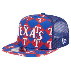 Texas Rangers Seeing Diamonds A-Frame Trucker 9FIFTY Snapback Hat Royal