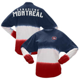 Montreal Canadiens Fanatics Women's Ombre Long Sleeve T-Shirt - Navy/Red T-shirts