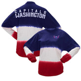 Washington Capitals Fanatics Women's Ombre Long Sleeve T-Shirt - Navy/Red T-shirts