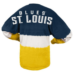 St. Louis Blues Fanatics Women's Ombre Long Sleeve T-Shirt - Navy/Gold T-shirts