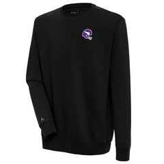 Minnesota Vikings Antigua Victory Crewneck Pullover Sweatshirt - Black for sale