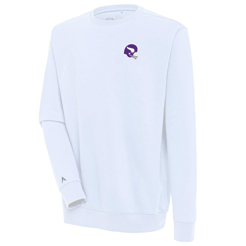 Minnesota Vikings Antigua Victory Crewneck Pullover Sweatshirt - White outlet