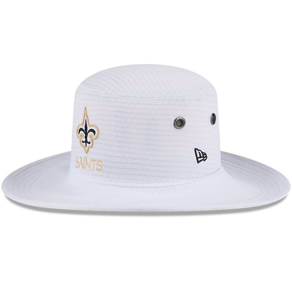 New Orleans Saints New Era 2024 NFL Training Camp Panama Bucket Hat - White on sale