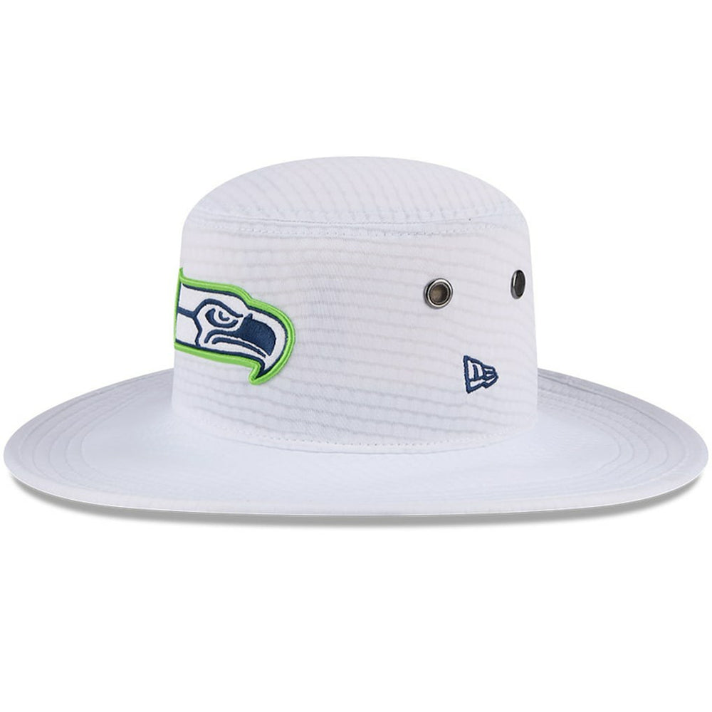Seattle Seahawks New Era 2024 NFL Training Camp Panama Bucket Hat - White on sale