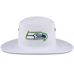 Seattle Seahawks New Era 2024 NFL Training Camp Panama Bucket Hat - White on sale