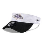 Baltimore Ravens New Era 2024 NFL Training Camp Adjustable Visor - White/Black for sale